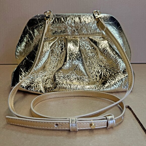 Themoire Tia Pinatex Fabric Clutch - Gold - Picture 7 of 9